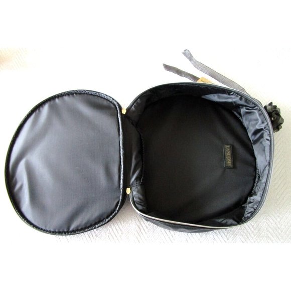 Lancome Paris Make-Up Bag Travel Case Cosmetic Round Zippered Zip Around Handle - Picture 12 of 14